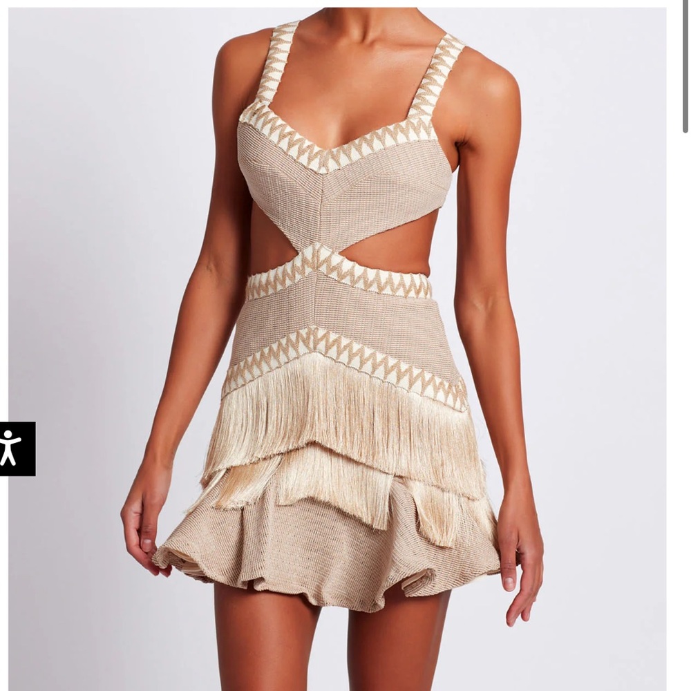 PatBO Metallic Knit Mini Dress